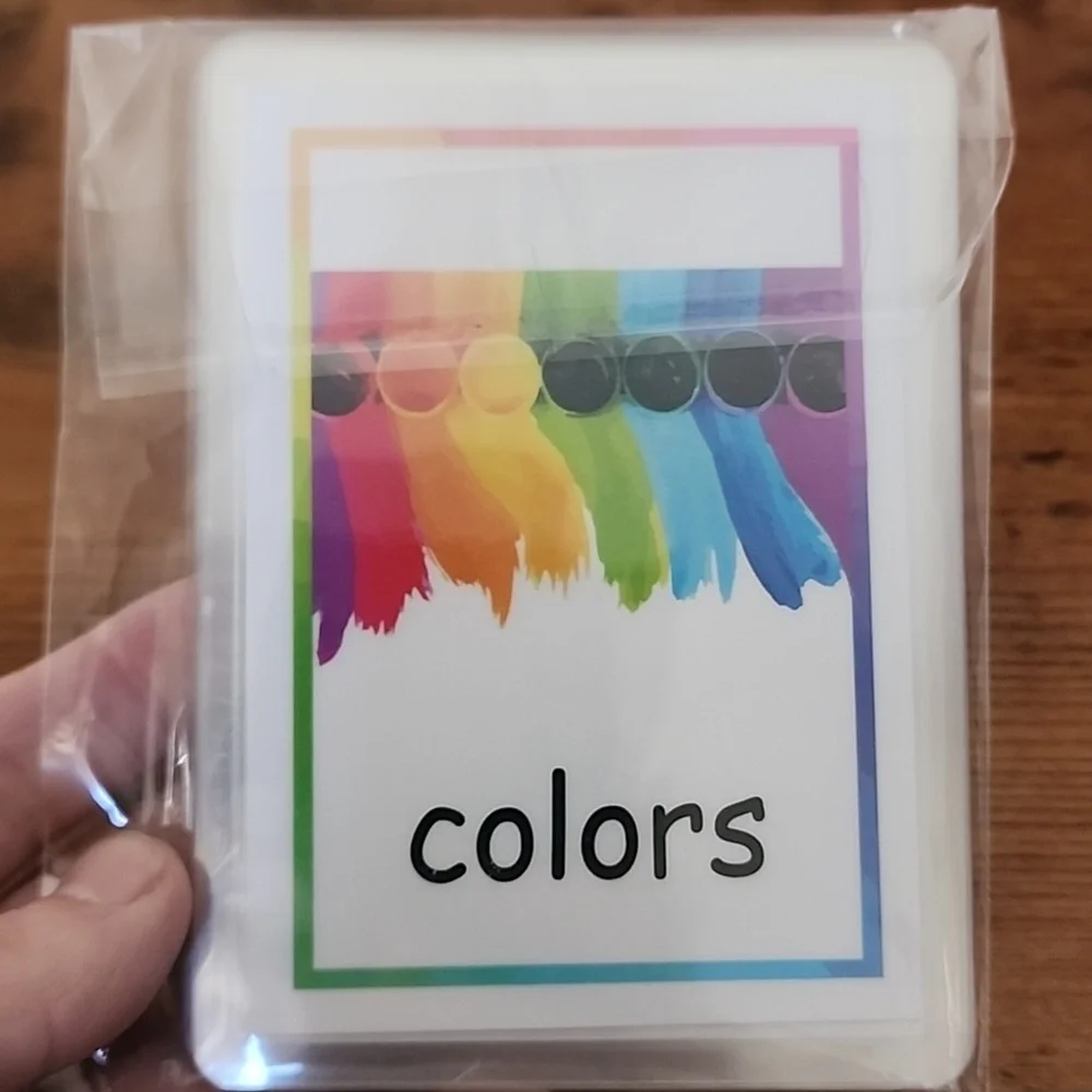 Colorful Educational Flashcards 12 Color Cards For Early Learning